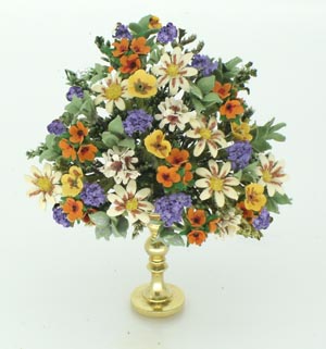 Daisies, Periwinkles, Chrysanthemums, Buddleia